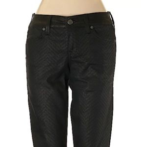 Level 99 Coated Denim black jeans